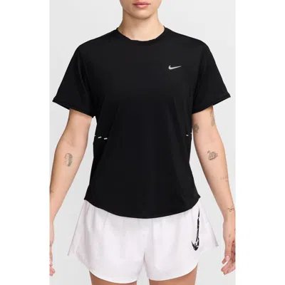 Nike Swift Dri-fit Short Sleeve Running Top In Black