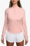 Nike Swift Dri-fit Uv Half Zip Running Top In Pink