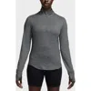 Nike Swift Dri-fit Uv Half Zip Running Top In Black