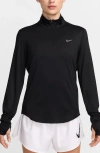 Nike Swift Dri-fit Uv Half Zip Running Top In Black