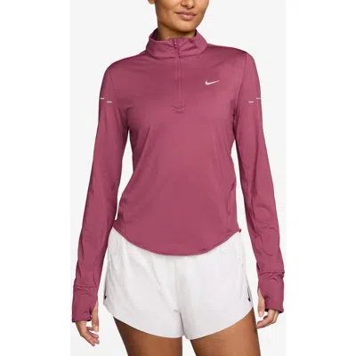 Nike Swift Dri-fit Uv Half Zip Running Top In Pink