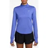 Nike Swift Dri-fit Uv Half Zip Running Top In Blue