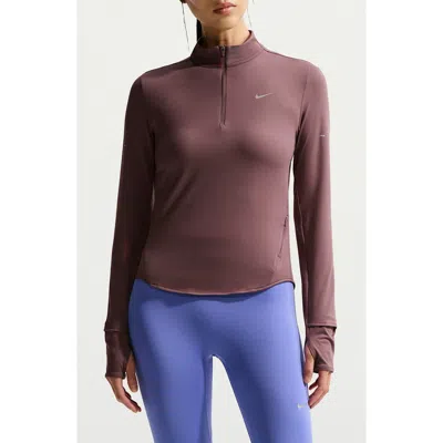 Nike Swift Dri-fit Uv Half Zip Running Top In Green