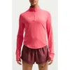 Nike Swift Dri-fit Uv Half Zip Running Top In Red