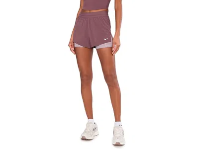 Nike Swift Dri-fit Mid-rise 2-in-1 Running Shorts In Brown