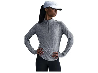 Nike Swift Dri-fit Ultraviolet 1/4-zip Running Top In Gray