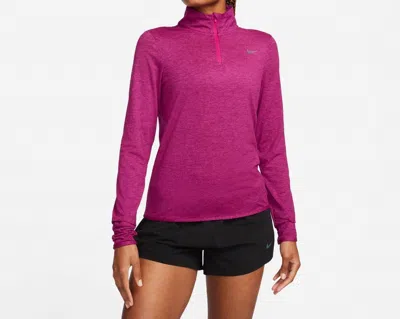 Nike Swift Element Quarter Zip Top In Pink