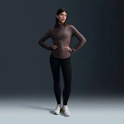 Nike Swift High Waisted 7/8 Running Leggings With Pockets In Black