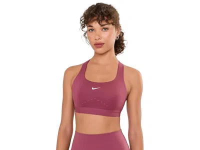 Nike Swift High-support Lightly Lined Sports Bra Women's Bra Pink Smoke/reflective Silver: Sm