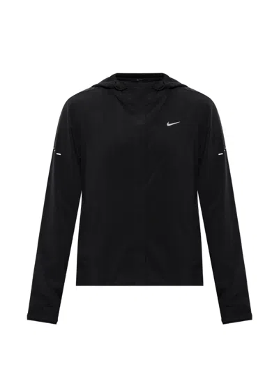 Nike Swift Logo-print Hooded Sweatshirt In Black