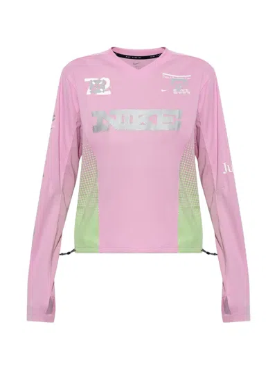 Nike Swift Logo-print Long-sleeve T-shirt In Multi