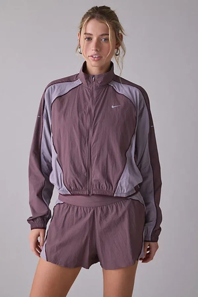 Nike Swift Repel Uv Protection Running Jacket In Tattoo/light Violet Ore/burgundy Crush, Women's At Urban In Purple