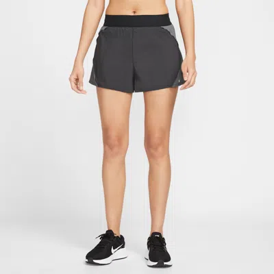 Nike Swift Women's Repel High-waisted Brief-lined Running Shorts In Gray