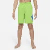 Nike Swim 3-d Big Kids' (boys') 7" Volley Shorts In Green