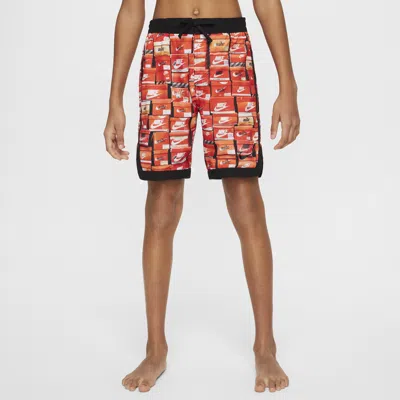 Nike Swim Big Kids' (boys') 7" Volley Shorts In Orange