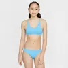 Nike Swim Big Kids' (girls') Lace-up Bikini Set In Blue