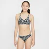 Nike Swim Big Kids' (girls') Lace-up Bikini Set In Yellow