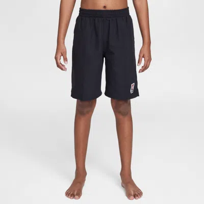 Nike Swim Breaker Big Kids' (boys') 7" Brief-lined Volley Shorts In Black