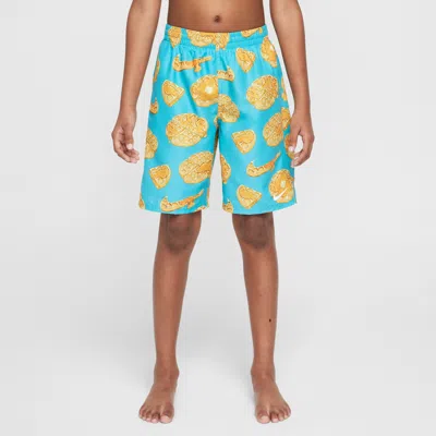 Nike Swim Breaker Big Kids' (boys') 7" Brief-lined Volley Shorts In Green