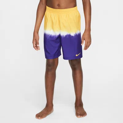 Nike Swim Breaker Big Kids' (boys') 7" Brief-lined Volley Shorts In Yellow