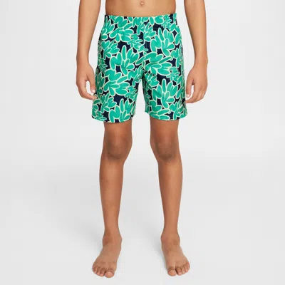 Nike Swim Breaker Little Kids' 5" Brief-lined Volley Shorts In Green