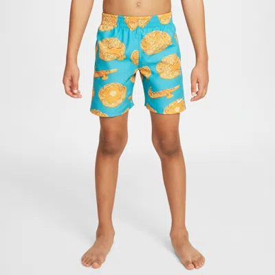 Nike Swim Breaker Little Kids' 5" Brief-lined Volley Shorts In Green