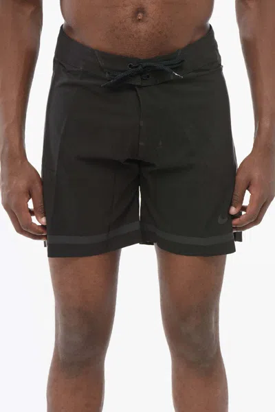 Nike Swim Engineered Boxer Swim Trunks With Back Pocket In Black
