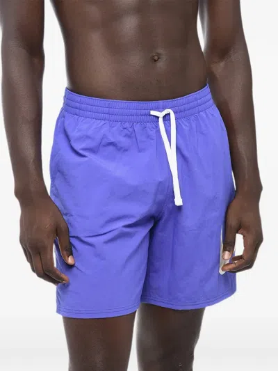 Nike Swim Gfx 7" Volleyball Logo-print Swim Shorts In Blue
