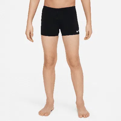 Nike Swim Hydrastrong Solid Big Kids' (boys') Square-leg Jammer In Black