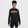 Nike Swim Hydroguard Big Kids' (boys') Dri-fit Long-sleeve Top In Black