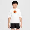 Nike Swim Hydroguard Big Kids' (boys') Dri-fit Short-sleeve Top In White