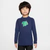 Nike Swim Hydroguard Little Kids' Long-sleeve Top In Green
