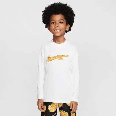 Nike Swim Hydroguard Little Kids' Long-sleeve Top In White