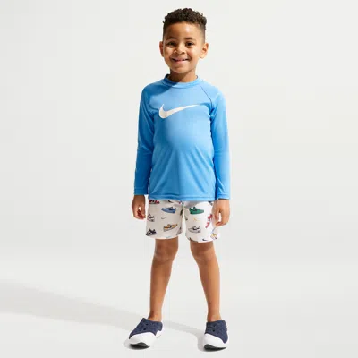 Nike Swim Little Kids' (boys') Long Sleeve Top & Short Set In White