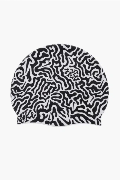 Nike Swim Printed Zebra Pool Cap In Black