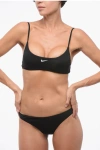 Nike Swim Solid Color Bikini With Printed Logo