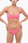 Nike Swim Solid Color Bikini With Printed Logo