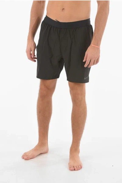 Nike Swim Solid Color Boxer Swimsuit In Black