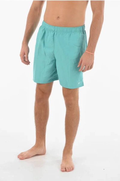 Nike Swim Solid Color Boxer Swimsuit In Blue