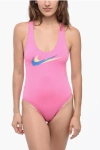 Nike Swim Solid Color One-piece Swimsuit With Crossed Straps