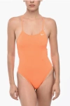 Nike Swim Solid Color One-piece Swimsuit With Lace-up Detail