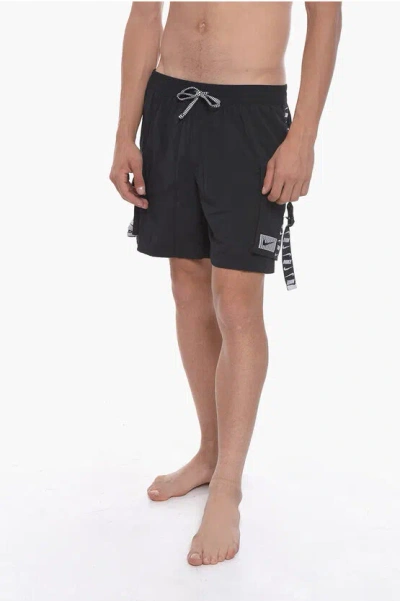 Nike Swim Solid Color Swim Shorts With Logoed Side Band In Multi