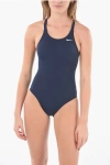 Nike Swim Solid Olor One Piece Swimsuit With Contrasting Inner In Blue