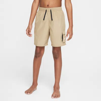 Nike Swim Voyage Big Kids' (boys') 6" Volley Shorts In Brown