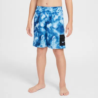 Nike Swim Voyage Big Kids' (boys') 7" Brief-lined Cargo Shorts In Blue