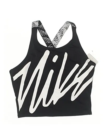 Nike Swimsuit Top Black Graphic Pattern Swimwear