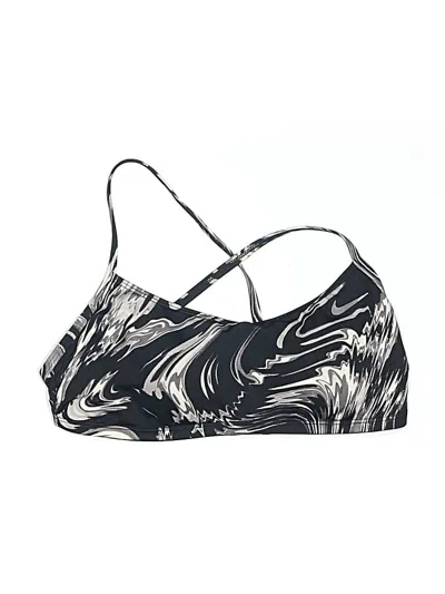 Pre-owned Nike Swimsuit Top Black Print Pattern Swimwear
