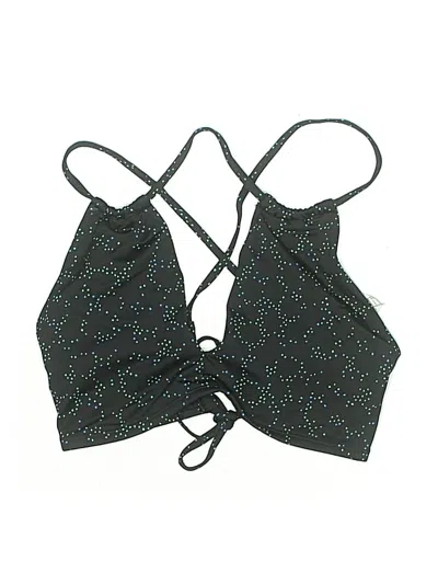 Pre-owned Nike Swimsuit Top Black Stars Pattern Swimwear