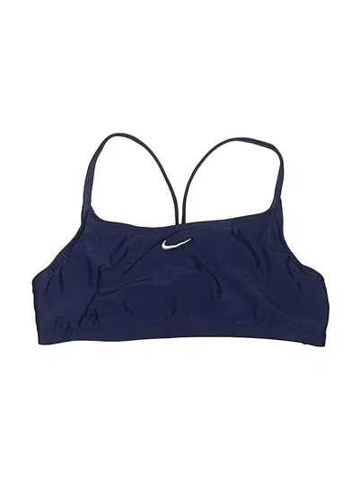 Pre-owned Nike Swimsuit Top Blue Swimwear