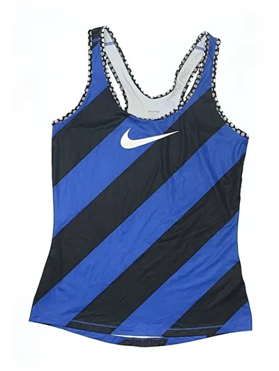 Pre-owned Nike Swimsuit Top Blue Swimwear